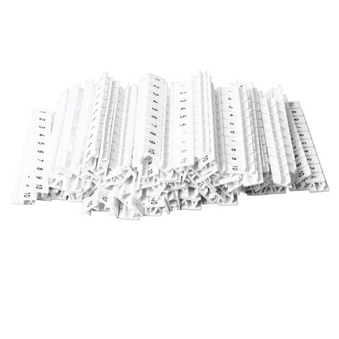 100PCS Terminal Marker Strip Blocks Labels MarkingHeat Nylon Terminal Blocks LabelsMarkers Bar Clear Visible Numbered Assembly in Saudi Arabia
