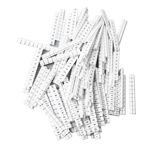 100PCS Terminal Marker Strip Blocks Labels MarkingHeat Nylon Terminal Blocks LabelsMarkers Bar Clear Visible Numbered Assembly in Saudi Arabia