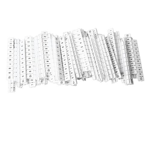 100PCS Terminal Marker Strip Blocks Labels MarkingHeat Nylon Terminal Blocks LabelsMarkers Bar Clear Visible Numbered Assembly in Saudi Arabia