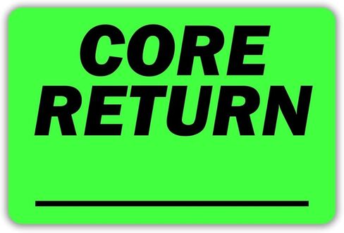500 Core Return Warehouse Receiving Labels – 3"x5" Rectangle Labels Bright Green Paper, Easy Peel & Stick, Strong Adhesive Ideal for Core Returns, Inventory & Shipment Tracking (Rectangle Core Return) in Saudi Arabia