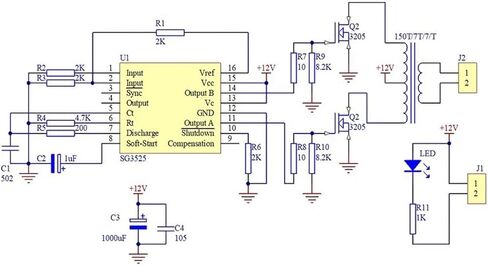 12V Liter 220V Inverter Welding Kit Power Assembly SG3525 Circuit Board Welding DIY Electronic Production in Saudi Arabia