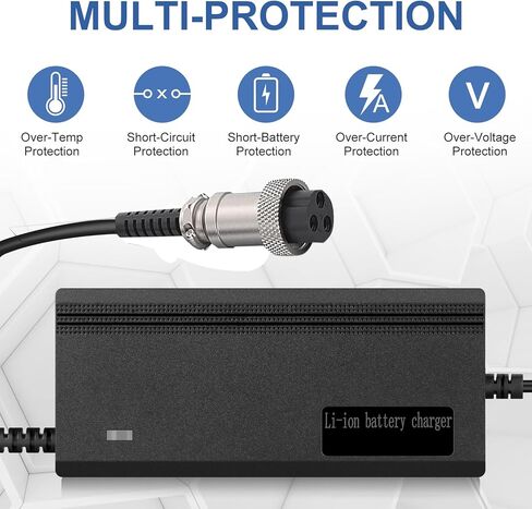 54.6V 2A Adapter Charger for iScooter i10, i10 Pro, i10MAX, i10Plus, i14, T4, T8 Using 48 Battery in Saudi Arabia