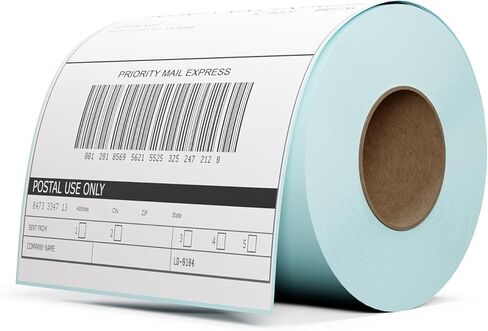 RONGTA 4x6 Thermal Labels, Fanfold Shipping Label Compatible with Thermal Printers,Clear Printing,Permanent Adhesive,220 Sheets per Stack (White 4x6, Size: 1 Stacks | 220 Labels) in Saudi Arabia