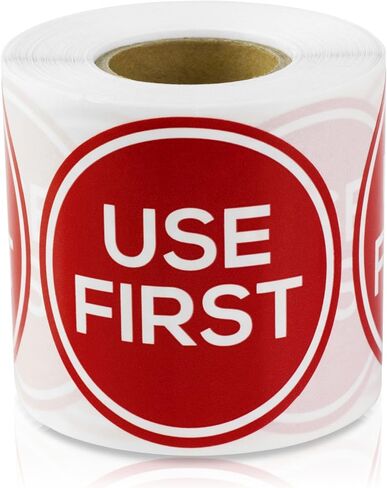 Write-On Counted Labels (300 Labels Per Roll, 1 Roll - 2 inch, Circle Dot, Green) Inventory Control Stickers for Counting OR Warehouse Organization in Saudi Arabia