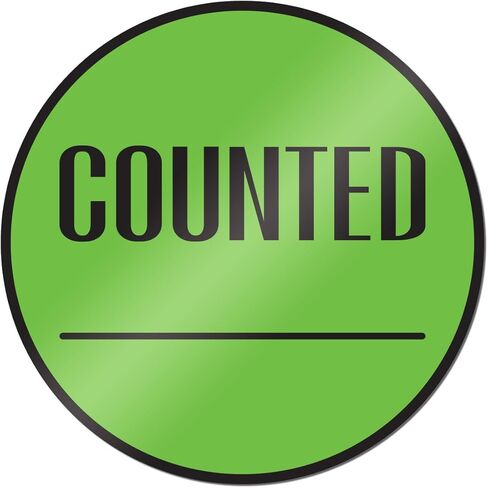 Write-On Counted Labels (300 Labels Per Roll, 1 Roll - 2 inch, Circle Dot, Green) Inventory Control Stickers for Counting OR Warehouse Organization in Saudi Arabia