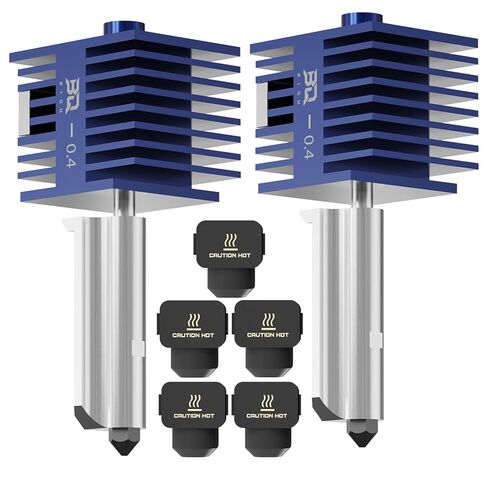 BIQU Panda Juicer 2-Pack Hotend Kit لطابعة Bambu-Lab P2S ثلاثية الأبعاد، فوهة فولاذية صلبة مطلية بـ VantaC 0.4 مم، طقم نهاية ساخنة مطورة بدرجة حرارة عالية، مع 5 قطع من الجوارب السيليكون، تدفق قياسي in Kuwait