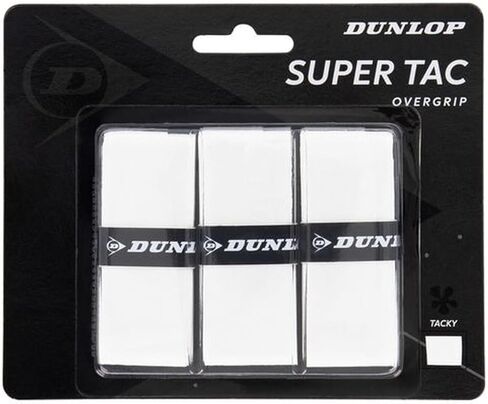 Dunlop Super Tac Tennis Overgrip (White) - 3-Pack in Multipacks (1-6 Packs Available) in Saudi Arabia