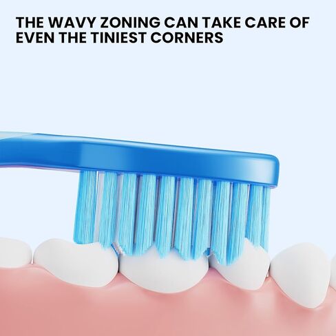 فرشاة أسنان يدوية ذات شعيرات متوسطة للبالغين، فرشاة أسنان لتبييض الأسنان بشعيرات حلزونية متوسطة الحجم لبقع القهوة والشاي الدخاني، وإزالة البلاك العميق، وأطراف شعيرات مستديرة للتنظيف اللطيف، 5 عبوات in Kuwait