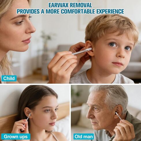 48 Pcs Sticky Ear Wax Removal Kit, 2025 Reusable Soft Adhesive Ear Pick Set with Storage Box, Gentle Ear Cleaner Accessory for Kids & Adults in Saudi Arabia