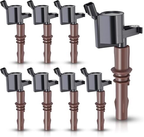 MAS Set of 8 Brown Boot Ignition Coil Pack Compatible with Ford Lincoln Expedition F450 F550 Super Duty Navigator 4.6L 5.4L 6.8L Replacement for 8L3Z-12029-A C1659 DG521 in Saudi Arabia