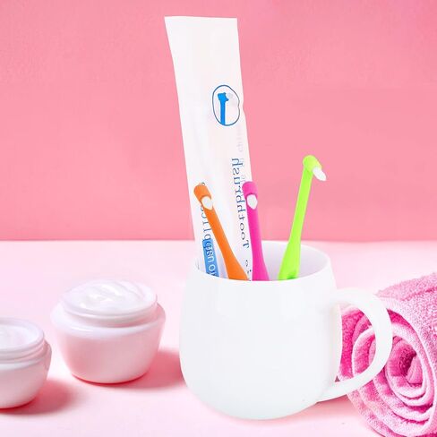 فرشاة أسنان Ouligay 4 قطع للكبار، فرشاة نهاية Tuft، فرشاة أسنان واحدة معنقدة لتقويم الأسنان للأقواس، رأس صغير فرشاة بين الأسنان لتنظيف التفاصيل in Kuwait