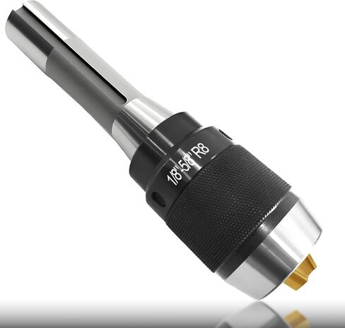 ظرف الحفر R8، 1/8 بوصة - 5/8 بوصة (3-16 مم) ظرف الحفر بدون مفتاح للخدمة الشاقة، ظرف مخرطة R8 مع مفتاح ربط APU16، فكوك تيتانيوم in Kuwait