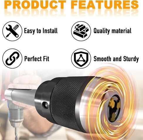 ظرف الحفر R8، 1/8 بوصة - 5/8 بوصة (3-16 مم) ظرف الحفر بدون مفتاح للخدمة الشاقة، ظرف مخرطة R8 مع مفتاح ربط APU16، فكوك تيتانيوم in Kuwait