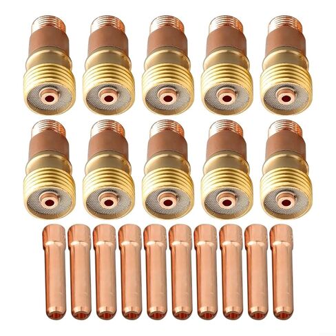 20pcs TIG Collet Set with for Stubby Gas Lens 17GL332 10N24S 3/32 Essential Welding Accessories for Professionals in Saudi Arabia