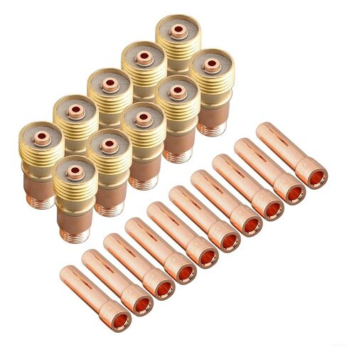 20pcs TIG Collet Set with for Stubby Gas Lens 17GL332 10N24S 3/32 Essential Welding Accessories for Professionals in Saudi Arabia