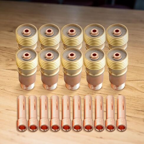 20pcs TIG Collet Set with for Stubby Gas Lens 17GL332 10N24S 3/32 Essential Welding Accessories for Professionals in Saudi Arabia