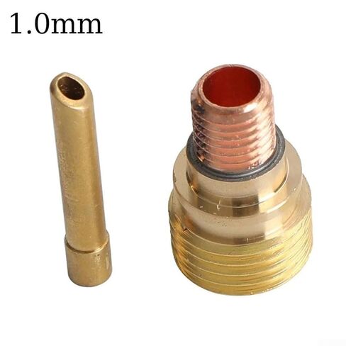 TIG Gas Lens Short Chuck Body Kit WP92025 مجموعة كاملة من 10 ملحقات لحام مع مشابك مائلة وموصلات (1.0 مم) in Saudi Arabia