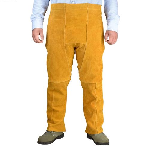 1pcs Welding Work Clothes Fire Wear Resistant Safety Chaps Leather Apron Adjustment Split Leg Waist in Saudi Arabia