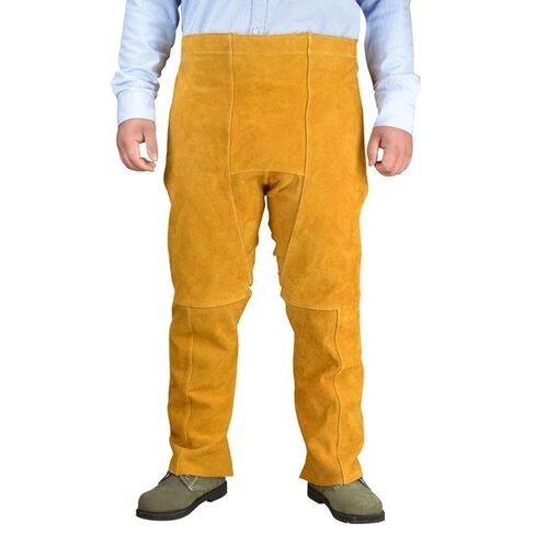 1pcs Welding Work Clothes Fire Wear Resistant Safety Chaps Leather Apron Adjustment Split Leg Waist in Saudi Arabia