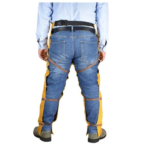 1pcs Welding Work Clothes Fire Wear Resistant Safety Chaps Leather Apron Adjustment Split Leg Waist in Saudi Arabia