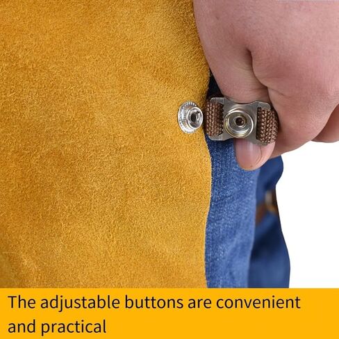 1pcs Welding Work Clothes Fire Wear Resistant Safety Chaps Leather Apron Adjustment Split Leg Waist in Saudi Arabia