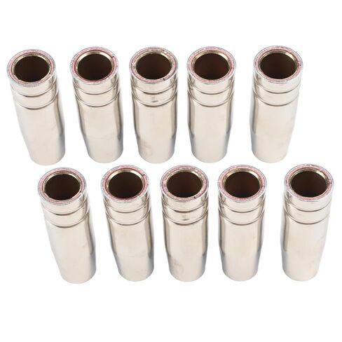 MIG MB15 Conical Nozzle Cover Brass Gas Push-On Welding Accessory 18mm OD 12mm ID 54mm Length Compatible with Welders 10pcs in Saudi Arabia