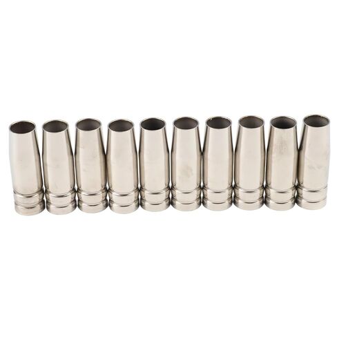 MIG MB15 Conical Nozzle Cover Brass Gas Push-On Welding Accessory 18mm OD 12mm ID 54mm Length Compatible with Welders 10pcs in Saudi Arabia