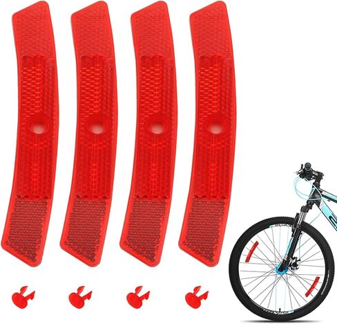 Bike Wheel Reflectors, 4PCS Plastic Bicycle Wheel Reflectors for Night Riding, Safety for Road Mountain Bicycle Night Riding in Kuwait