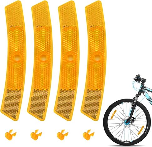 Bike Wheel Reflectors, 4PCS Plastic Bicycle Wheel Reflectors for Night Riding, Safety for Road Mountain Bicycle Night Riding in Saudi Arabia