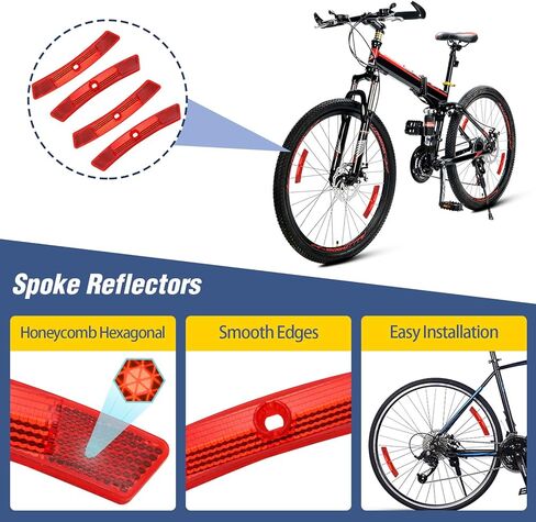 Bike Wheel Reflectors, 4PCS Plastic Bicycle Wheel Reflectors for Night Riding, Safety for Road Mountain Bicycle Night Riding in Saudi Arabia