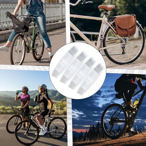 4Pcs Bike Wheel Reflectors, Bike Spoke Reflectors, Safety Warning Spoke Reflector for Night Riding for Mountain Bike Decoration Night Riding in Saudi Arabia