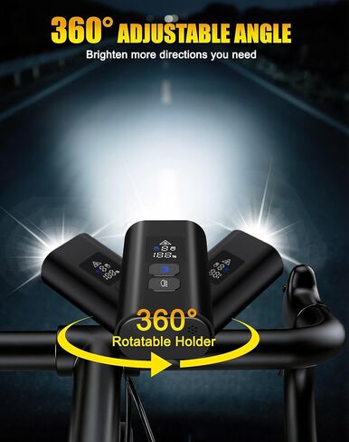 Rechargeable Bike Lights - Dual Color LED Beads 1600LM, 5200mAh Bike Light for Night Riding, 13 Lighting Modes, with Smart Remote IPX4 Waterproof Bicycle Headlight for Cyclists and Commuters in Kuwait