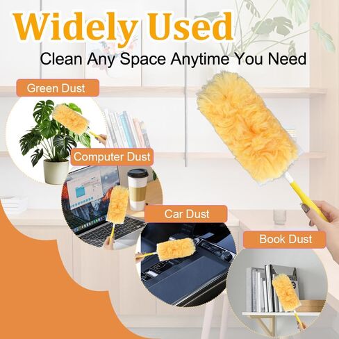 50 عبوة من عبوات منفضة الغبار للاستعمال مرة واحدة، متوافقة مع معظم مقابض منفضة الغبار القياسية، مجموعة إعادة ملء منافض الغبار لتنظيف الأثاث والسقف العمياء FA in Kuwait