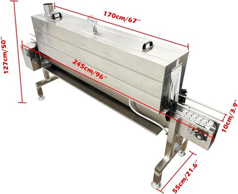 Steam Label Shrink Machine 3000-10000 Bottles/h Automatic Beverage Glass Cylinder Bottle Label with Steam Generator for PVC/PP/POF/PE/ETC/PET Shrink Film 220V in Kuwait