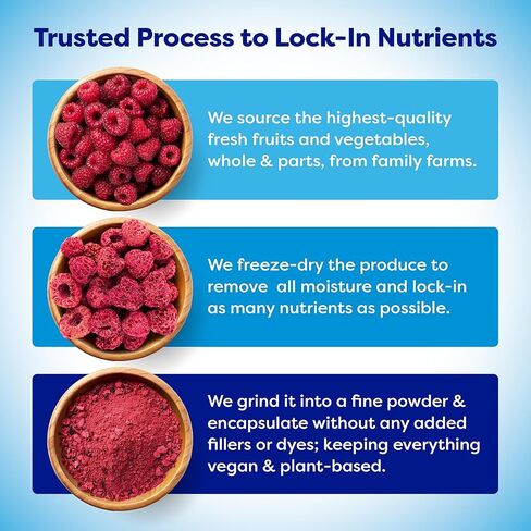 Dole Daily Fruits and Veggies Supplement - Whole Food Plant-Based Nutrition with 25 Fruits + 25 Vegetables, 12 Essential Vitamins & Minerals, Antioxidant Superfoods, 180 Capsules (2 Pack) in Saudi Arabia
