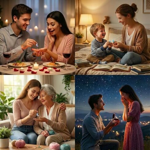 هدية "I Love You to the Moon and Back"، لعبة Asix، بلورات نصف قمر صغيرة مع بطاقة تهنئة، تذكار للعلاقة عن بعد، عيد الحب، الذكرى السنوية، هدايا عيد ميلاد لها. (الأزرق الفيروزي) in Kuwait