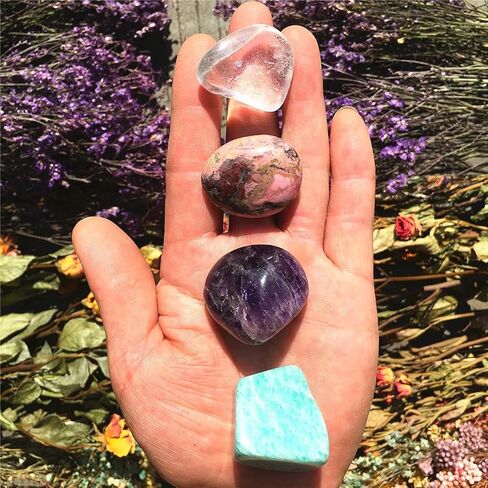 1 رطل مجموعة أحجار كريستالية متنوعة متنوعة من الأحجار الخام الحقيقية لتزيين المنزل هدايا الريكي العلاج بالطاقة للمبتدئين in Kuwait