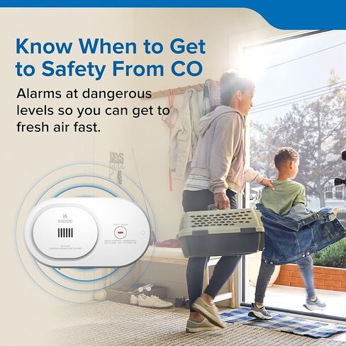 Kidde Carbon Monoxide Detector, 10-Year Battery Powered, LED Status Indicators, 85 dB Alarm, 5th Edition, COB10 in Saudi Arabia