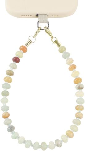 سحر هاتف مطرز بالأحجار الكريمة الطبيعية من weryerker، حزام معصم بحبل للهاتف، حبل سلسلة للهاتف الخلوي مصنوع يدويًا in Kuwait