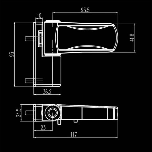 الألومنيوم الشخصي قابل للتعديل باب العلم المفصلي 3D كتم العازلة 1PCS in Kuwait