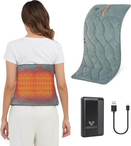 وسادة تدفئة محمولة من فوفوتي، وسادة حرارية كهربائية مع بطارية و3 إعدادات للحرارة، وسادة تدفئة لاسلكية للظهر والبطن، وسادة تدفئة خارجية قابلة لإعادة الشحن للنساء والرجال in Kuwait