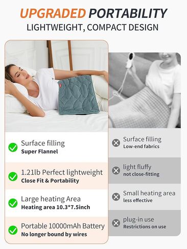 وسادة تدفئة محمولة من فوفوتي، وسادة حرارية كهربائية مع بطارية و3 إعدادات للحرارة، وسادة تدفئة لاسلكية للظهر والبطن، وسادة تدفئة خارجية قابلة لإعادة الشحن للنساء والرجال in Kuwait