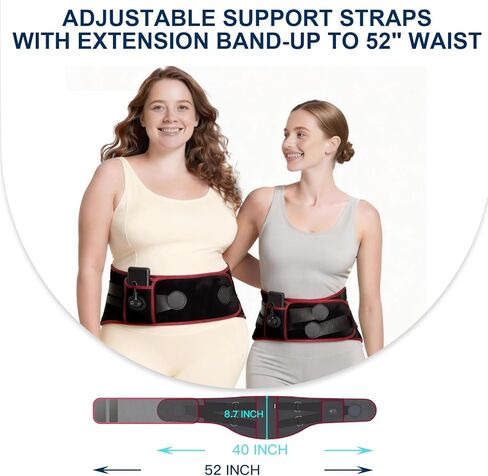 SENAINS Cordless Heating Pad with Massager for Back Pain Relief & Period Cramps, 3 Heat & 5 Vibration Modes, 30-Min Auto-Off, Rechargeable Portable Wearable Heat Pad Gift for Women Men in Saudi Arabia