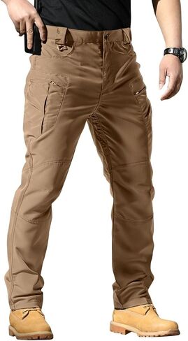Tactical Pants for Men Waterproof Ripstop Cargo Pants with Multi Pockets Strech Work Carpenter Hiking Gear in Saudi Arabia