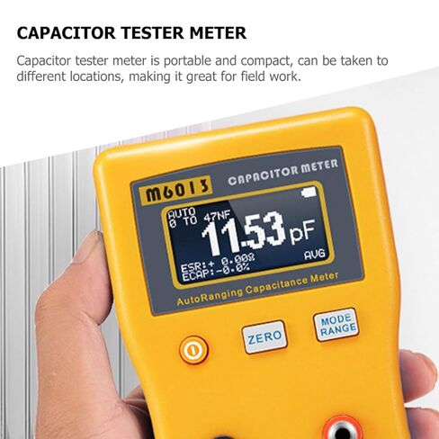 Garneck Portable Digital Capacitance High Precision Auto Range Capacitor Tester Handheld Electrical Capacitor Tester for Electronic Circuits Field Work in Saudi Arabia