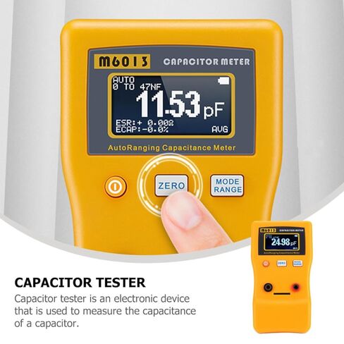 Garneck Portable Digital Capacitance High Precision Auto Range Capacitor Tester Handheld Electrical Capacitor Tester for Electronic Circuits Field Work in Saudi Arabia