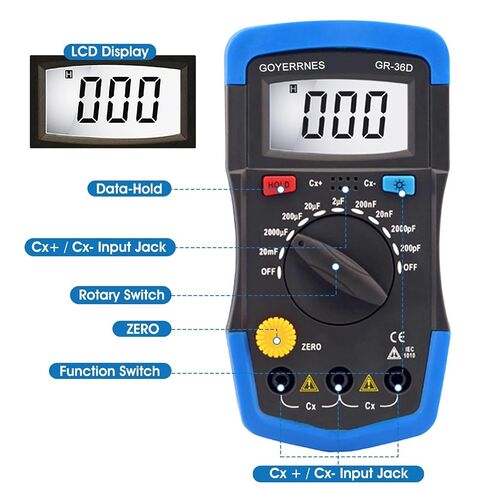 HP-36D يده السعة الرقمية السعة متر تستر 1999 التهم مكثف الإلكترونية أداة التشخيص الخلفية in Kuwait