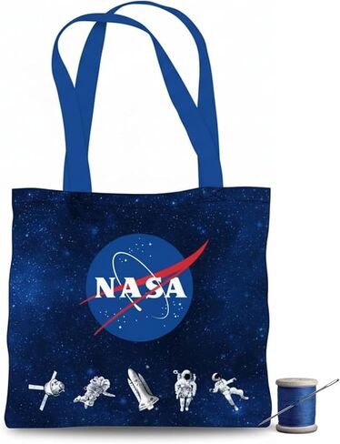 Northcott NASA Astronaut DIY Canvas Tote Bag Sewing Kit – Space-Themed Fabric Craft Project – Includes 24" x 43" Dark Blue Fabric Panel & Instructions – Create 16" x 15" Handmade Tote Bag in Saudi Arabia