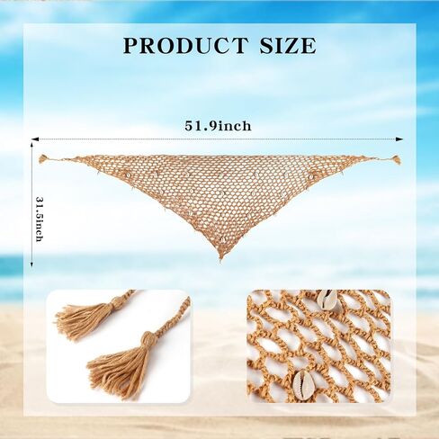 Women Swimwear Cover up Sarong Wraps Sexy Fashion Hand Crochet Shawl Capelet Shell Beach Triangle Fishnet Skirt Wrap in Kuwait