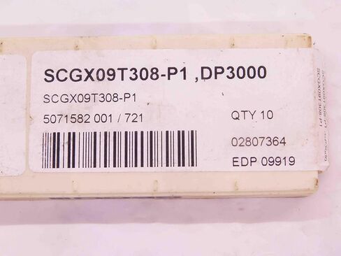 5pcs New SECO SCGX09T308-P1 DP3000 TiCN & Al2O8 Coated Carbide Drill Inserts - EA1180BL5 in Saudi Arabia